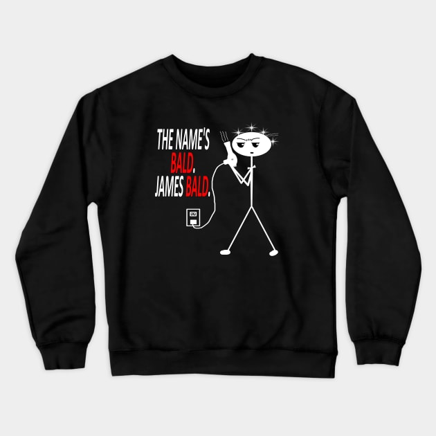 James Bald Crewneck Sweatshirt by LininaDesigns